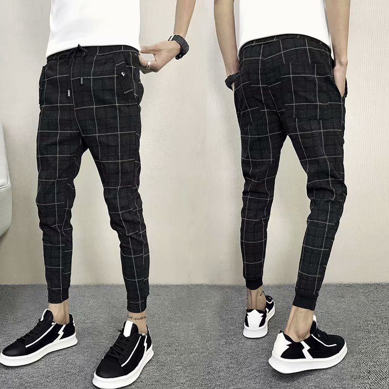 casual check pants