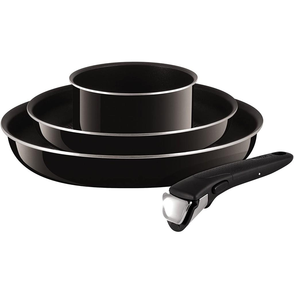 Tefal Ingenio Nonstick Elegance starter Cookware Set, 4 Pieces, Black