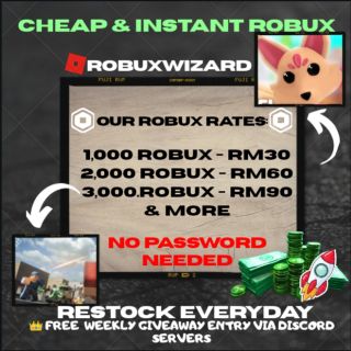 Clear Stock Robux Murah Roblox Group Payout Username Only No Password Needed Shopee Malaysia - robux free group payout