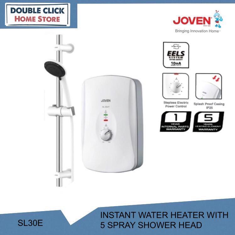 Joven SL30E Instant Water Heater Hot Shower No Pump (White)