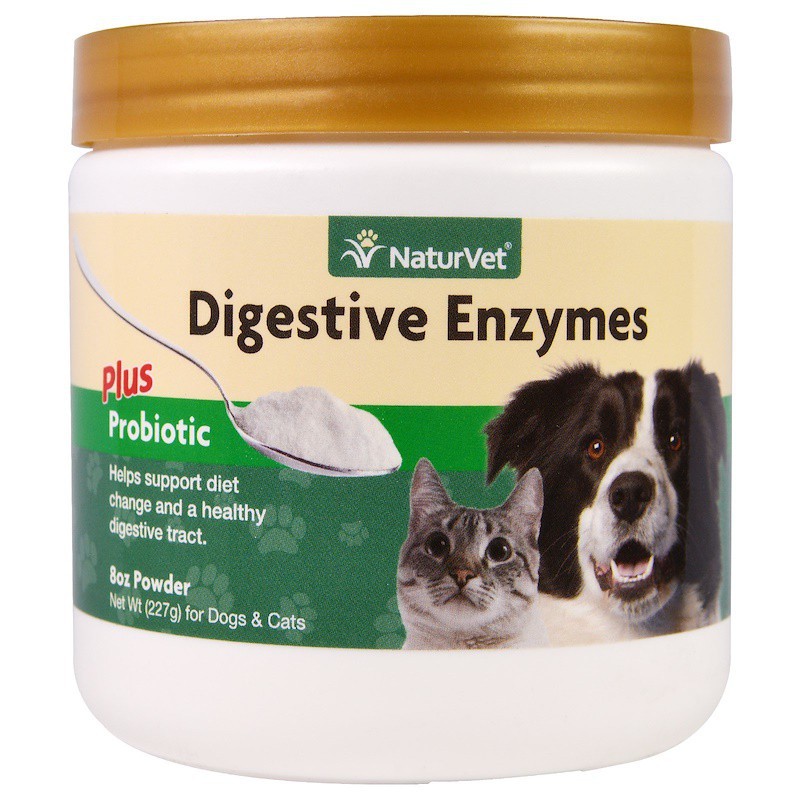 NaturVet, Digestive Enzymes Plus Probiotic, Powder, For Dogs & Cats