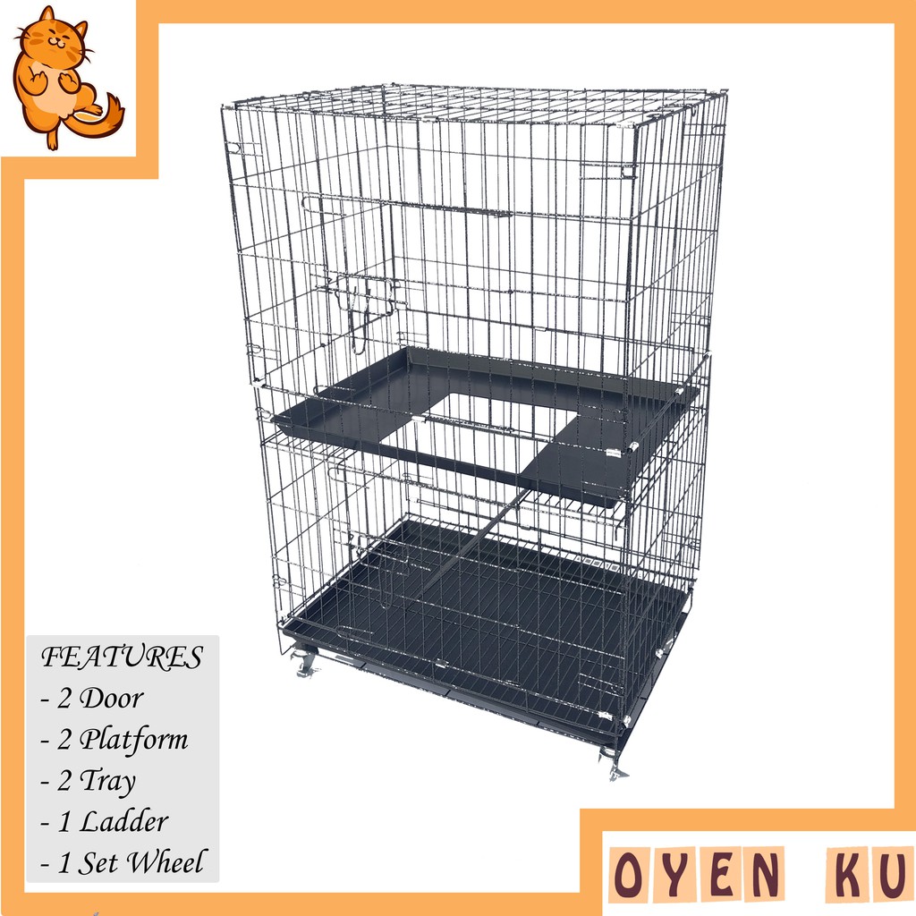 Sangkar Kucing 2 Tingkat / 2 Level Cat Cage (Anak Kucing) | Shopee Malaysia