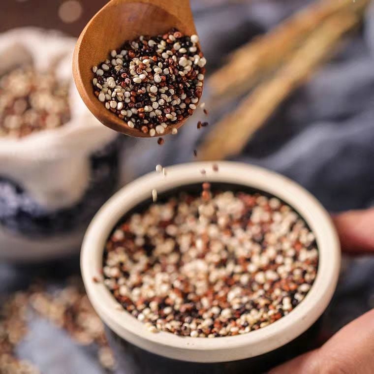 Foodco. Tricolor Quinoa Red Quinoa Black Quinoa White Quinoa Healthy Rice Superfood 藜麦三色新米 青海黑红白黎麦 五谷杂粮辅食粥 500g