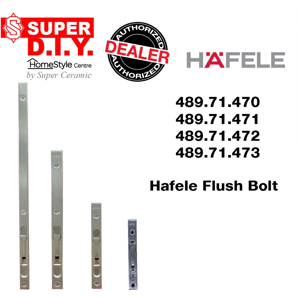 HAFELE Flush Bolt Stainless Steel (6''/8''/12'/18'') Shopee Malaysia