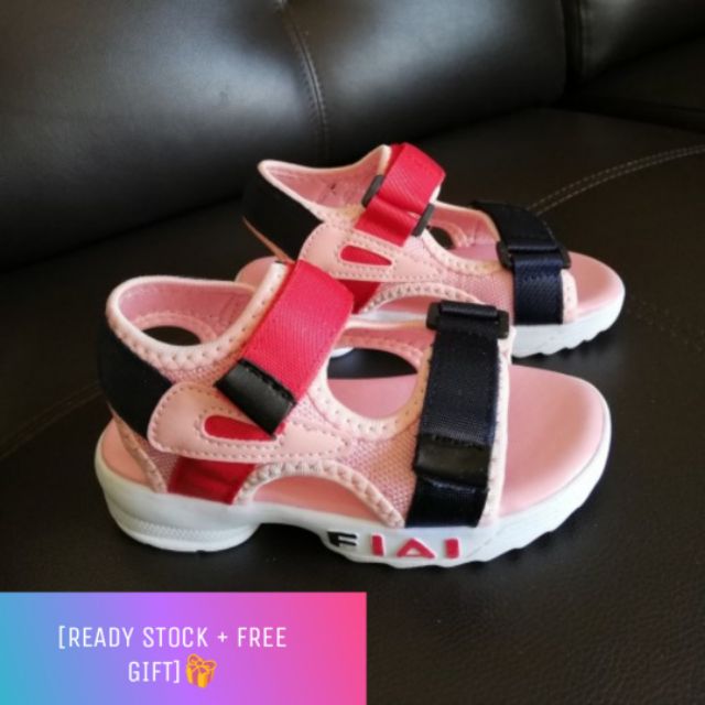 fila sandals kids pink