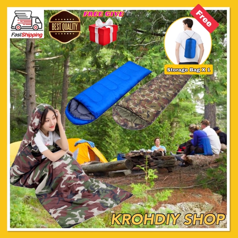 Camping Sleeping Bag Camping Equipment Outdoor Hiking Khemah Camping