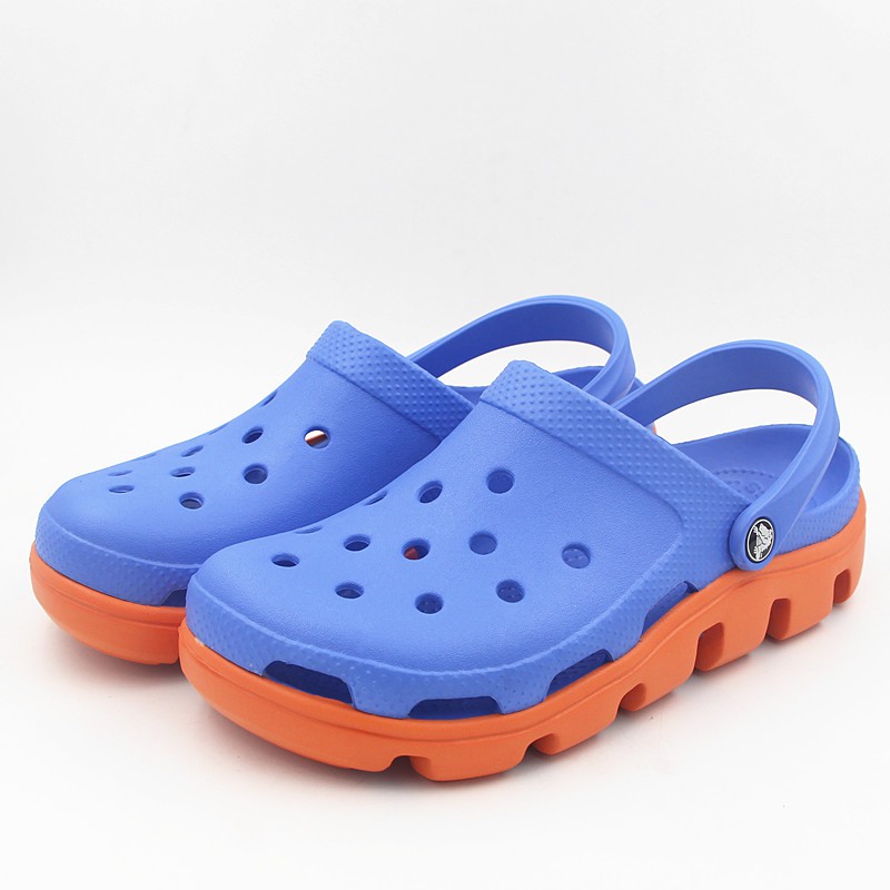 crocs blue and orange