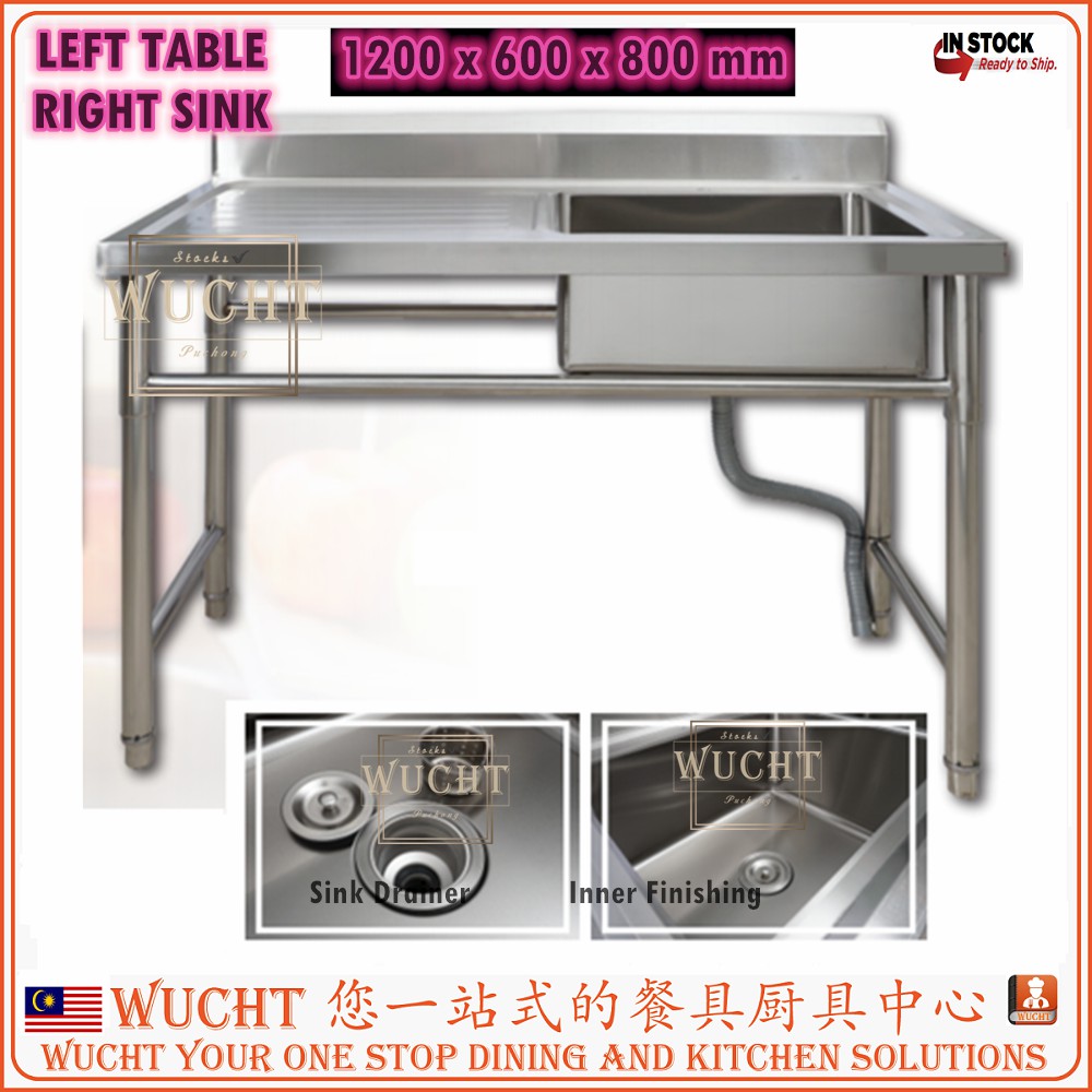 Wuchtcommercial Stainless Steel Sink 4 Feet