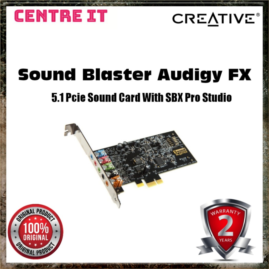 Creative Sound Blaster Audigy Fx 5 1 Pcie Sound Card With Sbx Pro Studio Shopee Malaysia