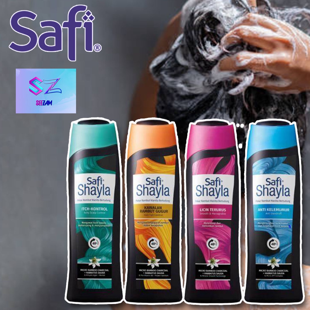 Safi Shayla Shampoo 320ml Licin Terurus Anti Kelemumur Itch Kontrol Kawalan Rambut Gugur 8569