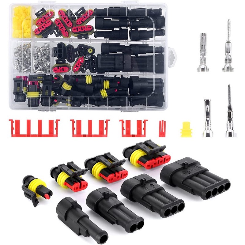 708PCS Waterproof Connector Car Electrical Wire Connector Cable Kit 1