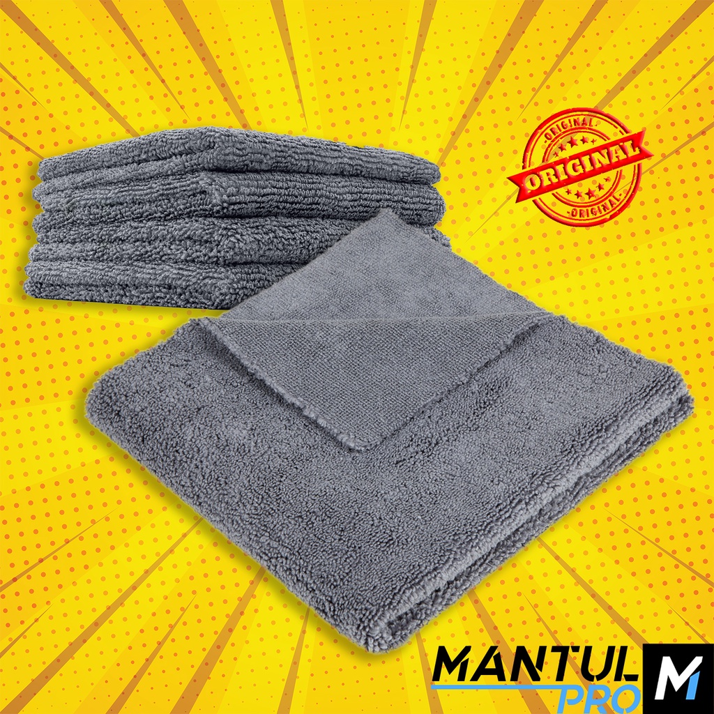 Premium Edgeless Dual Pile Plush Microfiber Towel 16x16 inch, 1 pc
