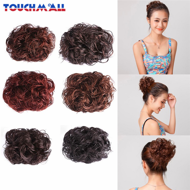 Tm Fashion Curly Bun Hair Piece Scrunchie Updo Cover Ponytail Hair
