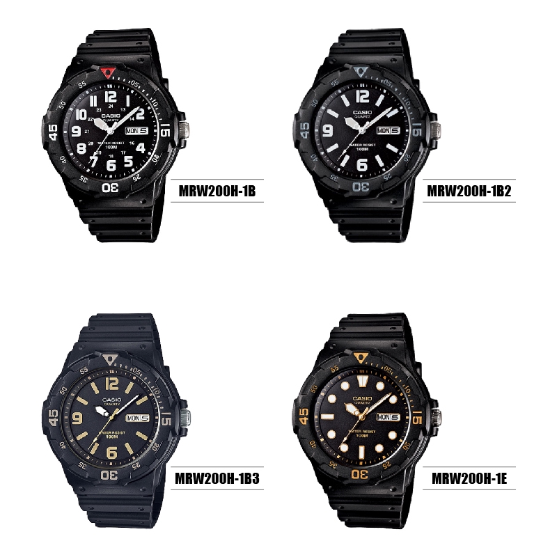 100 Authentic Casio Men S Diver Style Mrw0h Mrw 0h Series Black Resin Band Watch Includes 1 Year Warranty Shopee Malaysia