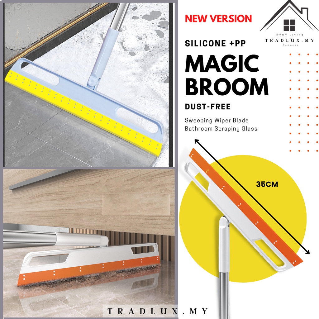 Tradlux Multifunction Magic Broom, Rubber Broom, Magic Broom Sweeper