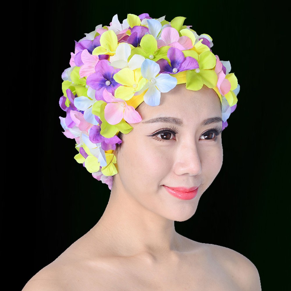 flower swimming cap