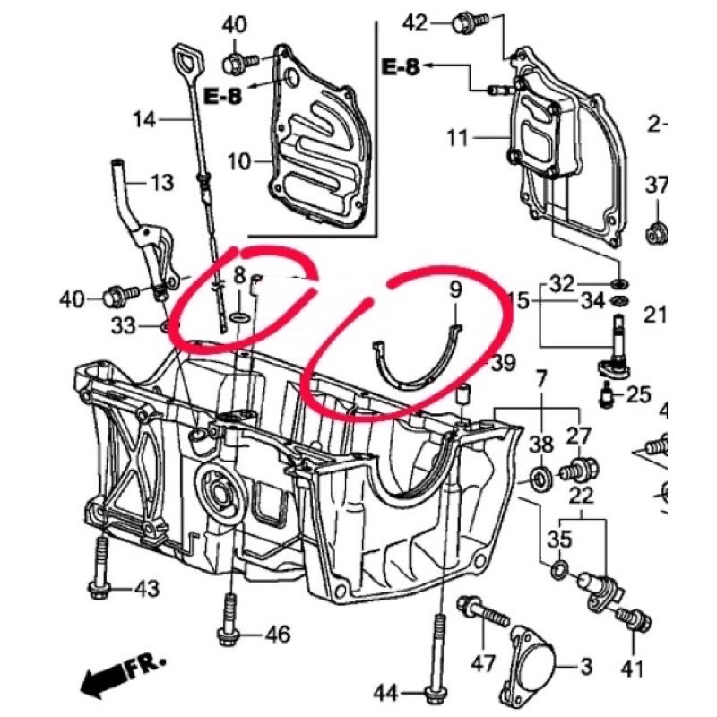 ORIGINAL HONDA CITY SEL TMO GM6 JAZZ GD GE GK OIL SUMP PAN GASKET + O