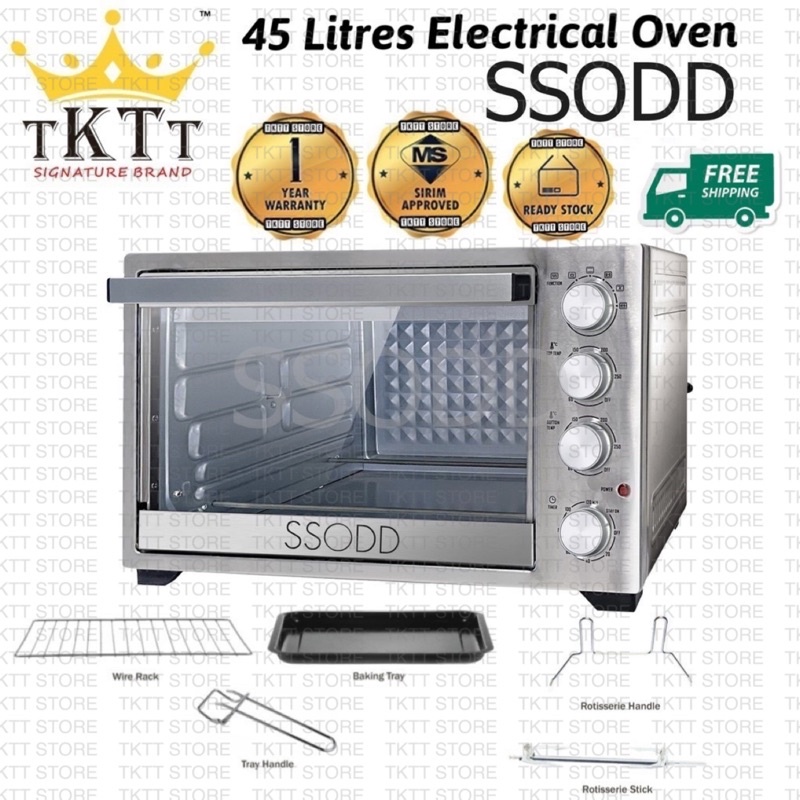 TKTT SSODD 45 Litres Electrical Oven Heavy Duty Stainless Steel Electric Oven Automatic Commercial Bake Oven Ketuhar