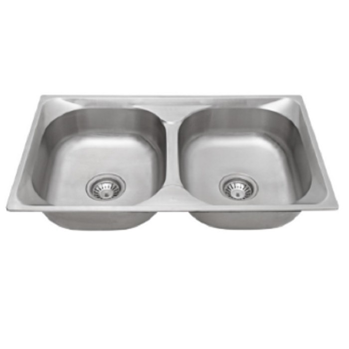 Isano Eco Stainless Steel Double Sink Bowl 0.6mm Thickness Shopee