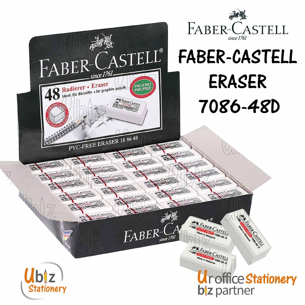 FaberCastell Dust Free Eraser 708648 (box of 48's) Shopee Malaysia