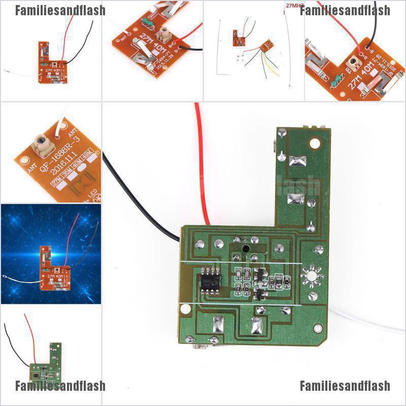 4ch 27mhz remote control circuit board pcb transmitter receives antenna for toy car