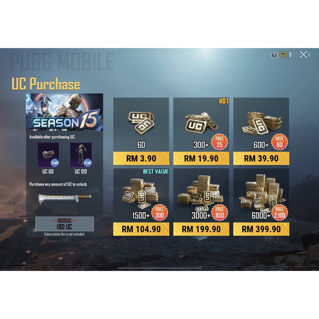 2 Topup Top Up Uc Pubg Unknown Cash Fastest Cheapest Laju Murah Malaysia Shopee Malaysia