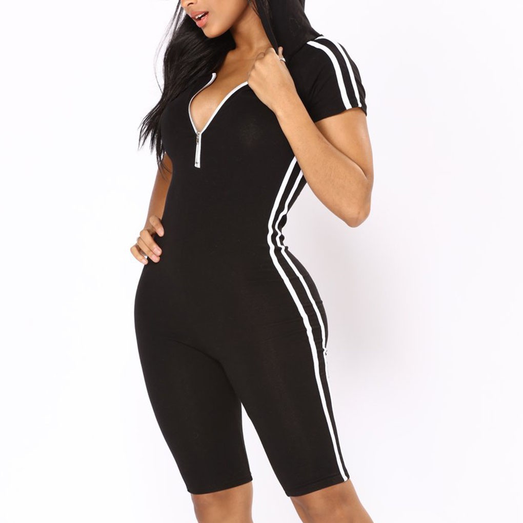 zipper romper womens