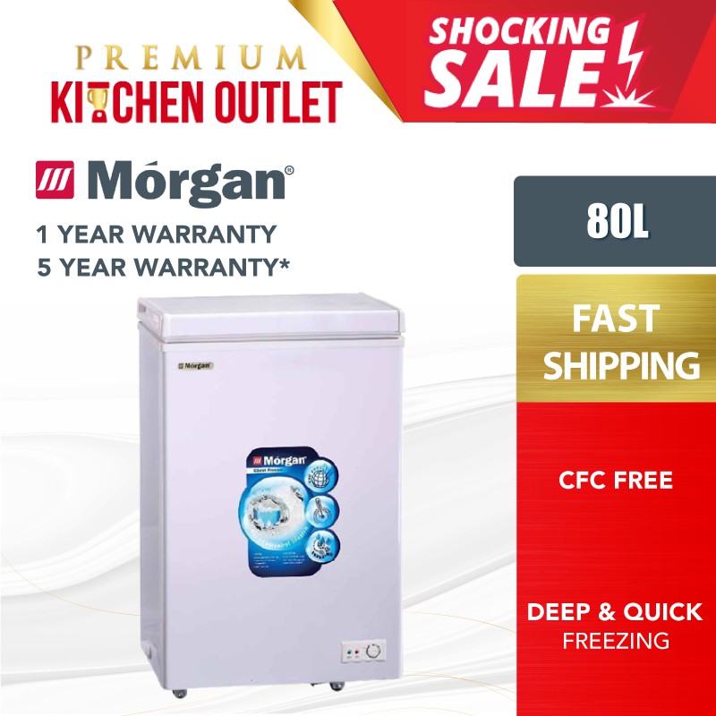 80L Chest Freezer 2 in 1 Refrigerator Coated Wire Basket Deep