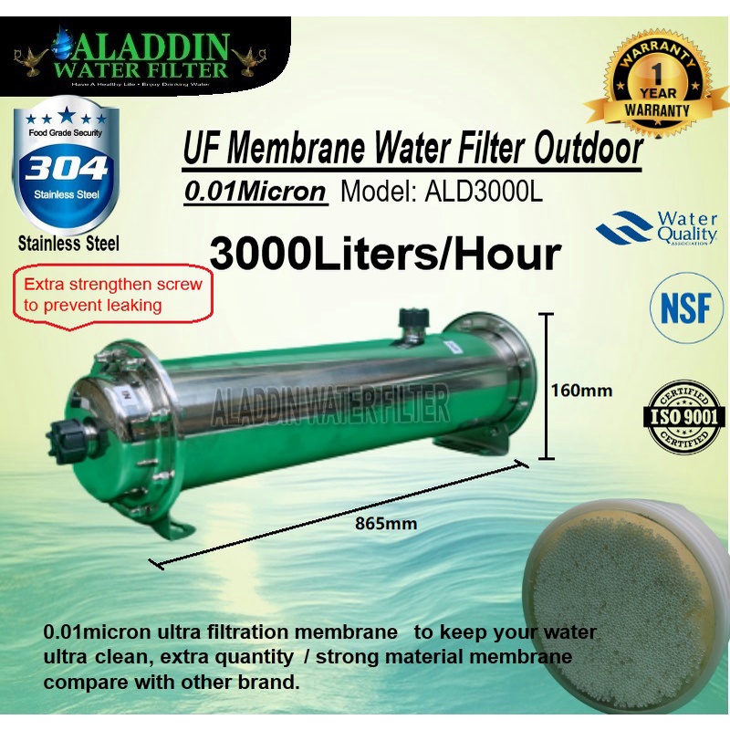 UF3000L Ultra Filtration UF Membrane Water Filter Purifier Outdoor