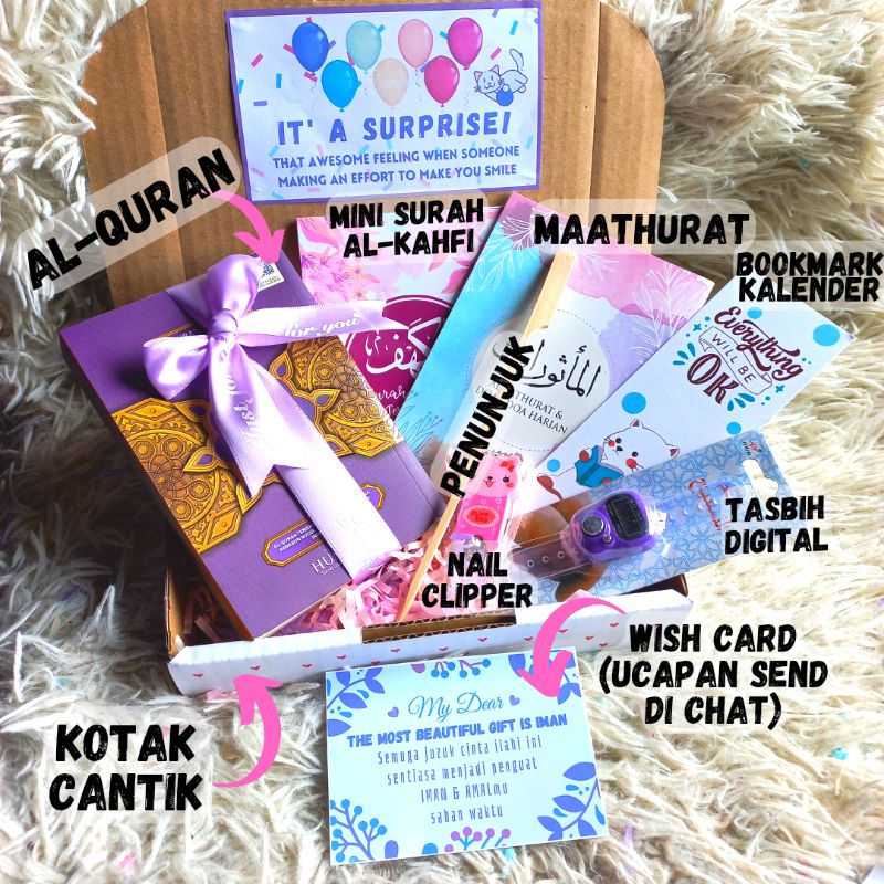 Featured image of SURPRISE BOX AL QURAN TAJWID & TERJEMAHAN HUMAIRA  A6 SOFTCOVER & MULTAZAM WAQAF IBTIDAK 6 FREE GIFTS