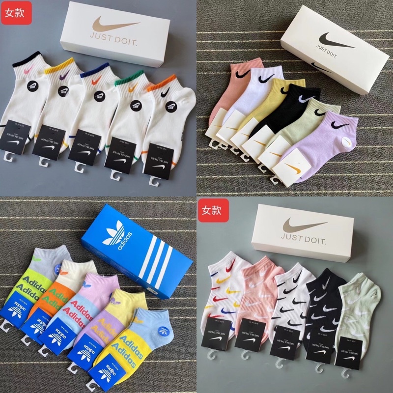 Ready Stock 5 pcs Nike Socks Fashion Branded Ankle Socks Casual Socks Stokin Pendek Buku lali Basic