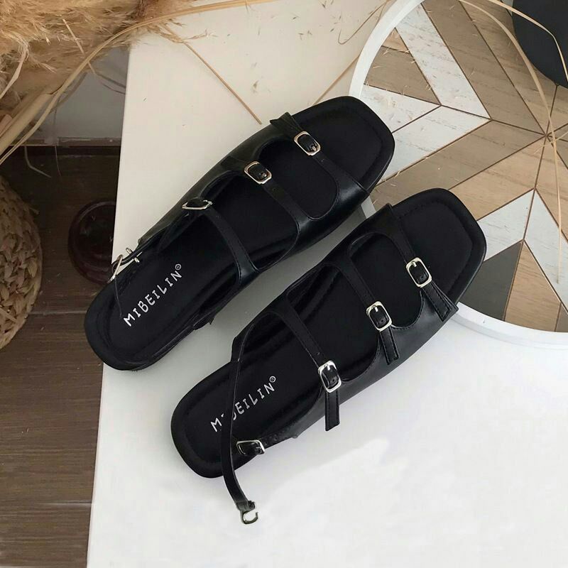 Slip On Women Fashion Import 3Tali Classic Sandals Ready Can SS3261 AGI3261