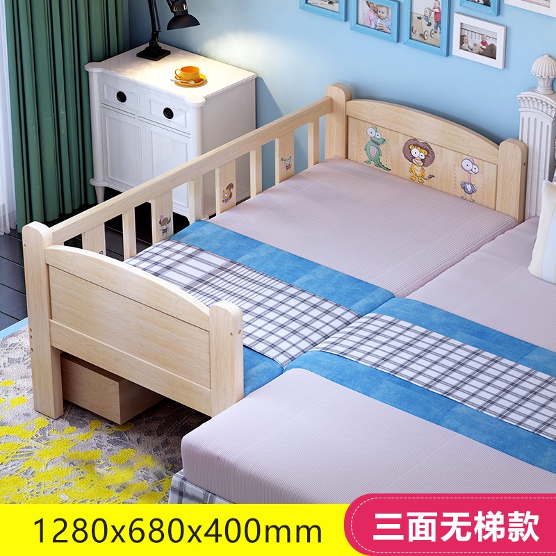 Solid Wood Children S Bed With Guardrail Small Bed Single Bed Boy