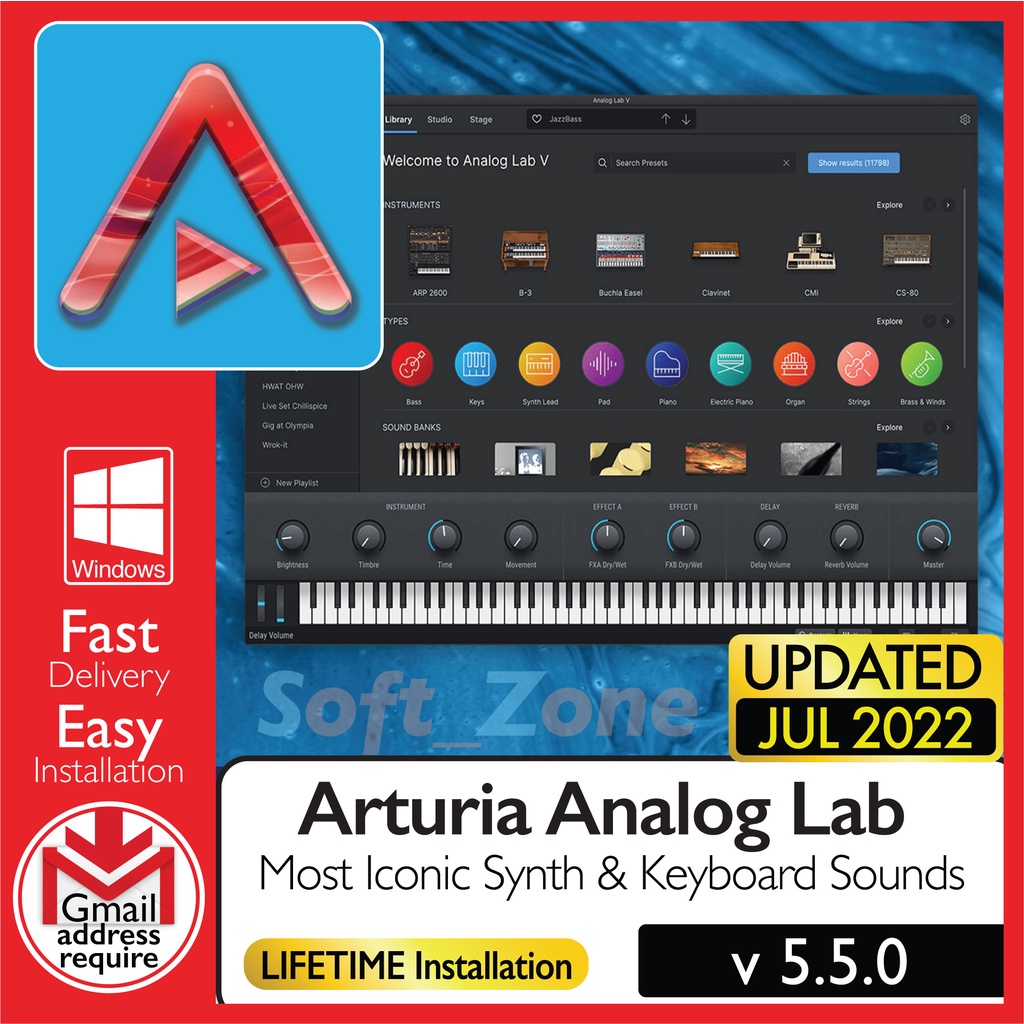 Arturia Analog Lab V v5.5.0 Most Iconic Synth & Keyboard Sounds