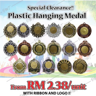 PLASTIC HANGING MEDAL/PLASTIC MEDAL STOCK CLEARANCE !! FROM RM2.38 ONLY !!