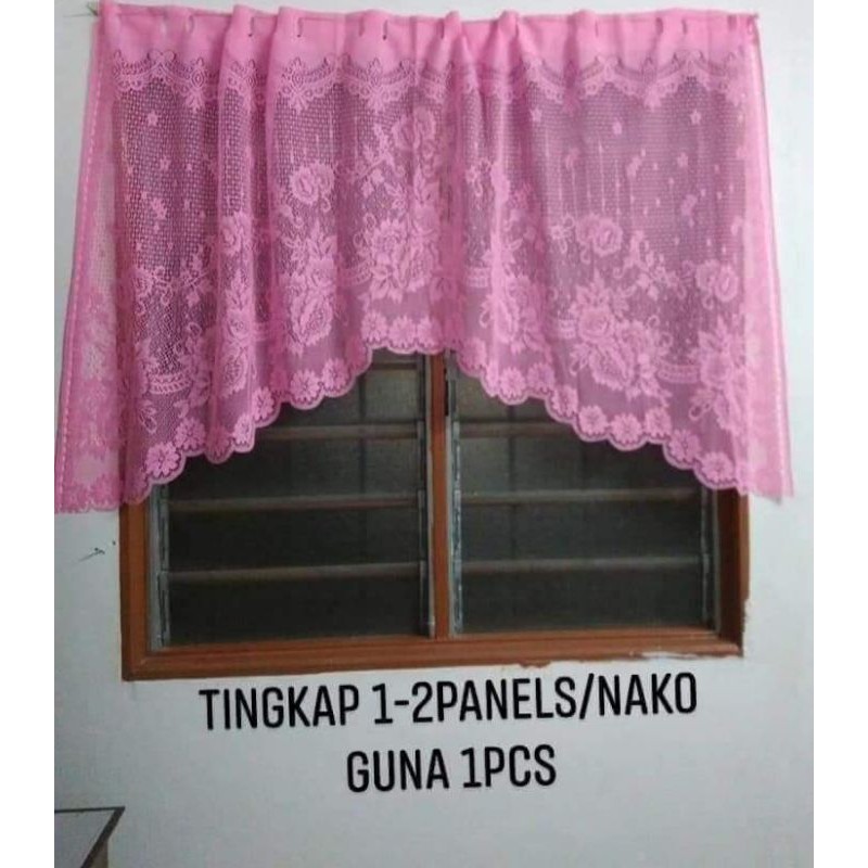 Langsir Dapur Lace Murah 345 60 X36 Shopee Malaysia