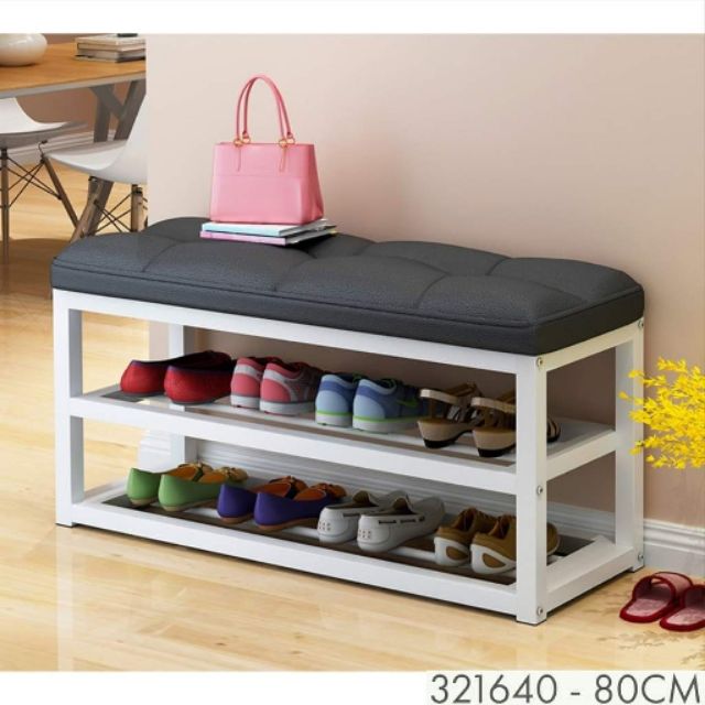 Metal Dark Grey Shoe Rack (60cm / 80cm) Shopee Malaysia