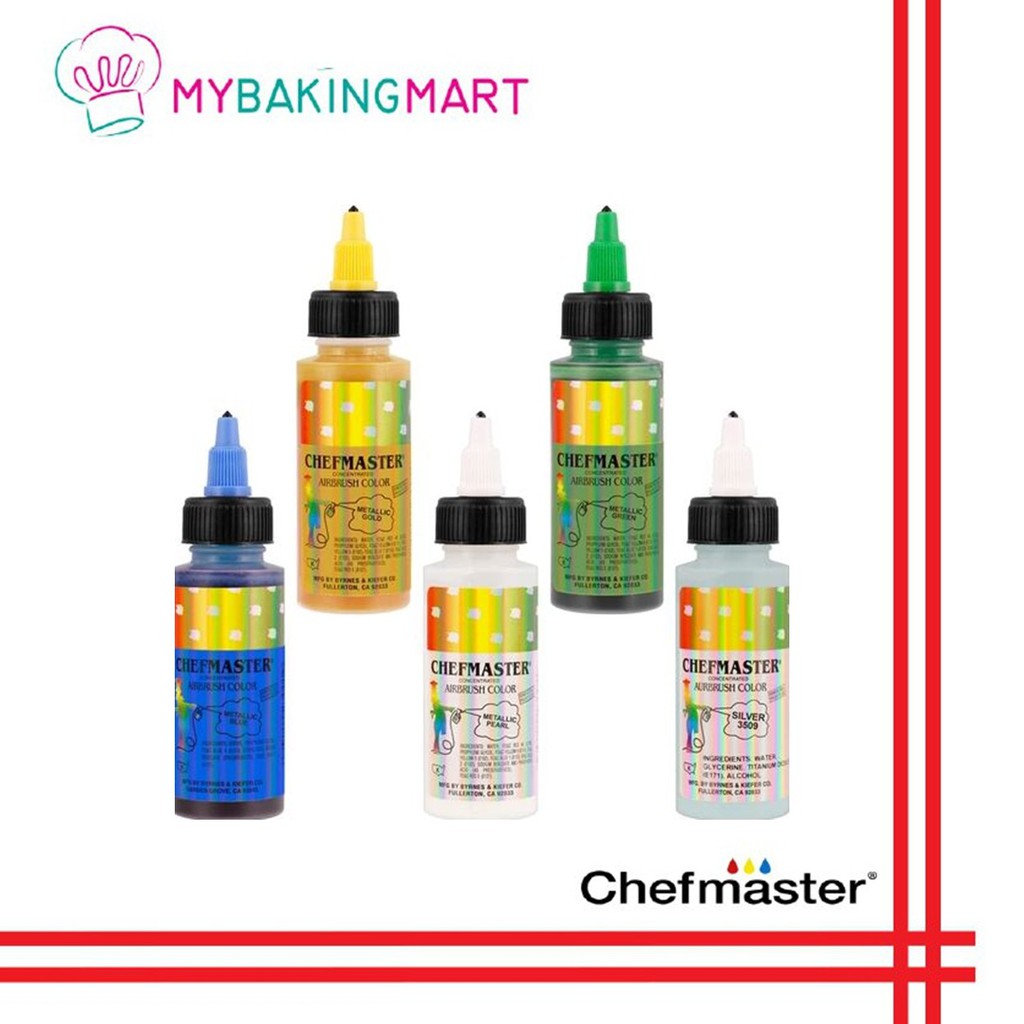 Chefmaster Metallic Airbrush (Edible Food Coloring) 2 Oz Shopee