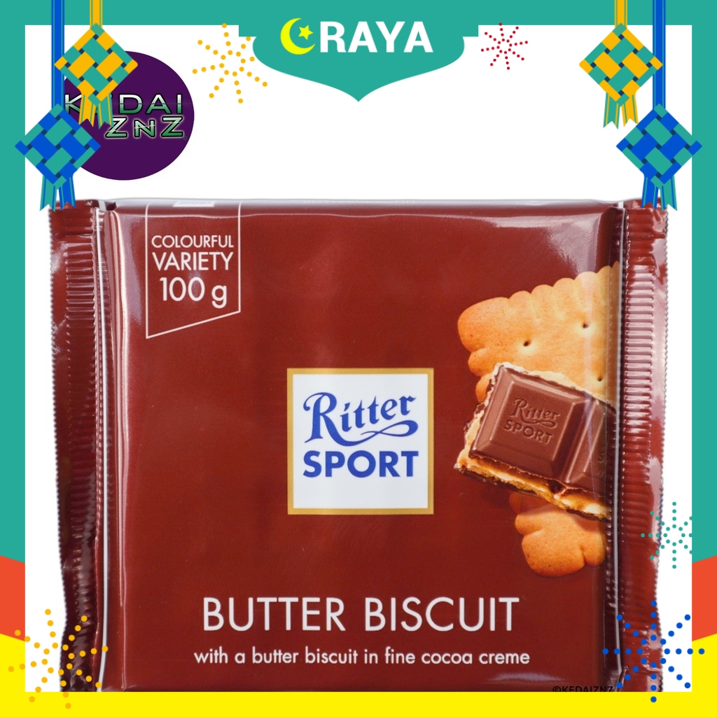 Chocolate Ritter SPORT Butter Biscuit Chocolate Bar 100g Coklat Shopee Malaysia
