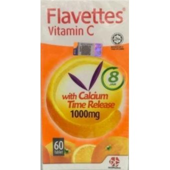 Flavettes Vitamin C Time Release With Calcium 1000mg 60s Shopee Malaysia