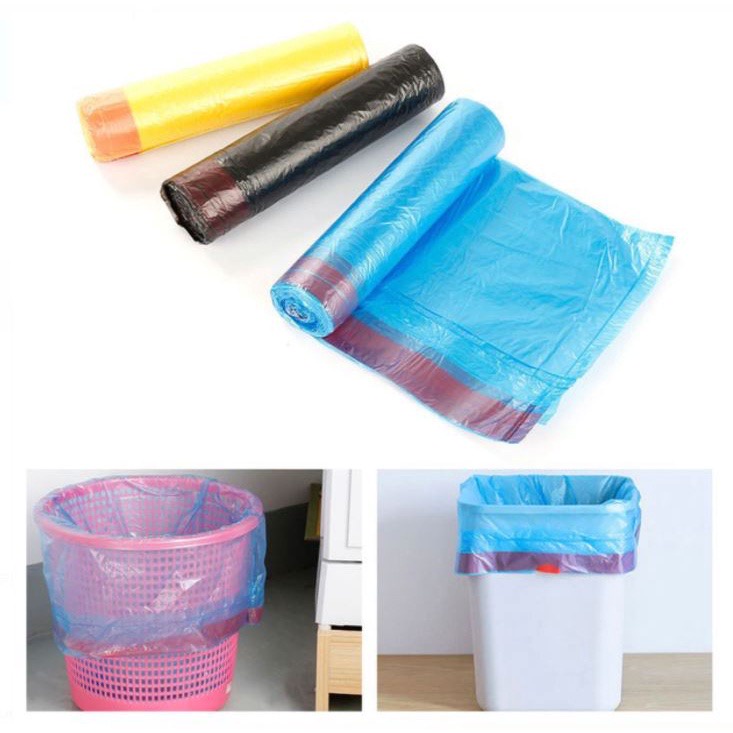 (Ready Stock) Automatic Tie On Garbage Bags With Rope Easy Pull