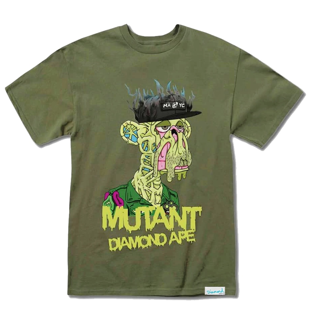 [CLEARANCE] Diamond Supply Co. x BAYC Military Mutant Ape SST Dark Green Tee (8060822)