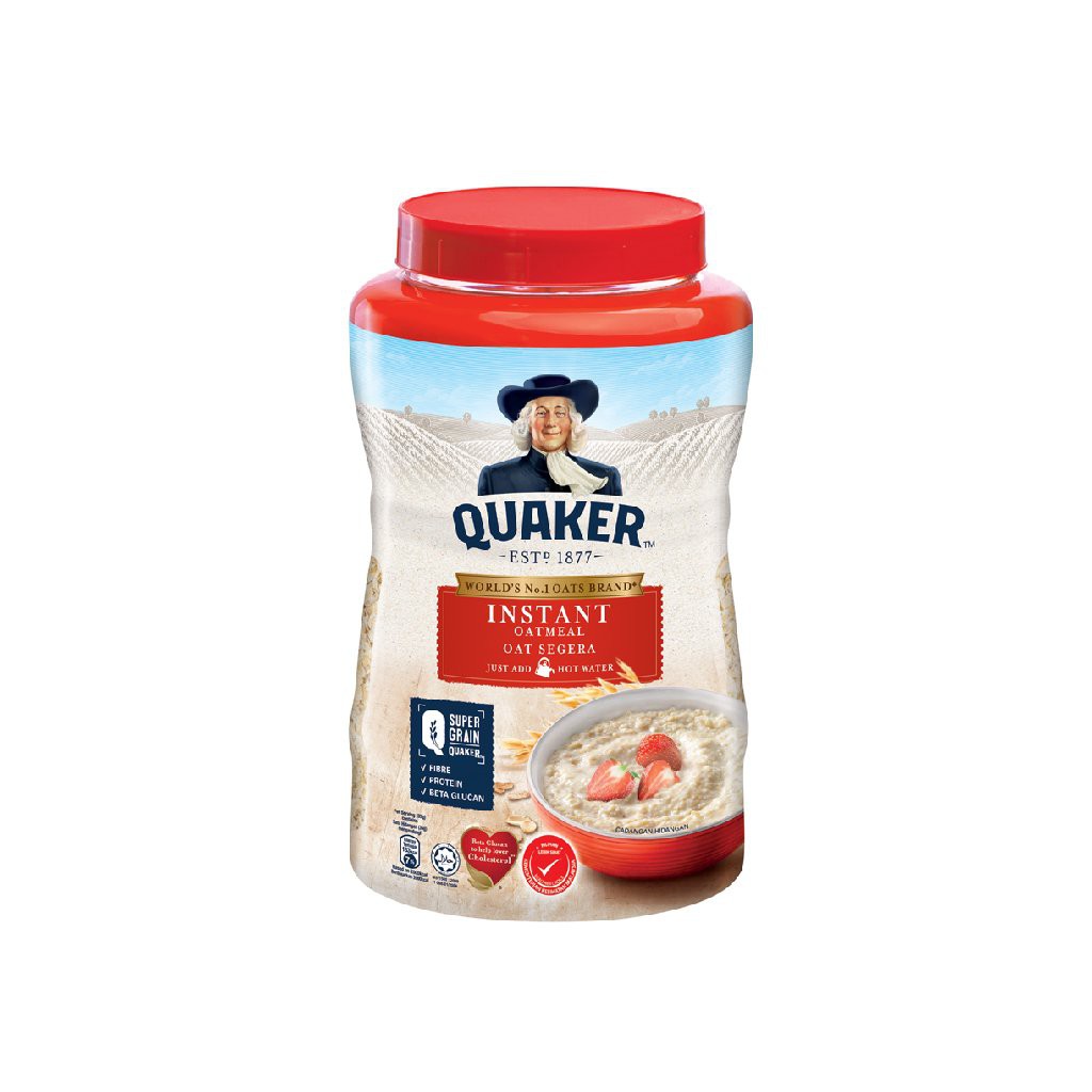 Quaker (1kg) Instant Oatmeal(Oat Segera) Jar Shopee Malaysia