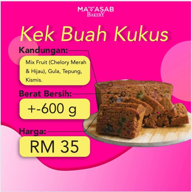 KEK BUAH KUKUS MAMASAB