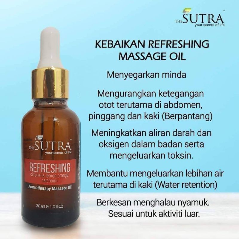 Insect Repellent Sutra Refreshing Aromatherapy Massage Oil Minyak Anti Gigitan Nyamuk Shopee Malaysia