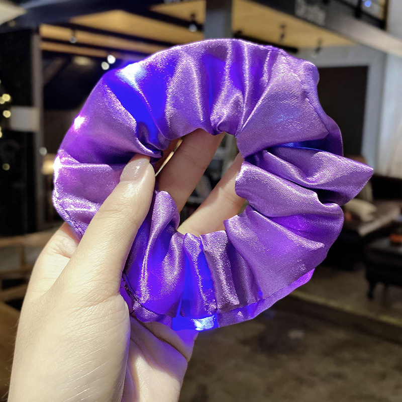 Details about   Luminous LED Hair Scrunchies Elastic Hair Bands Halloween Scrunchie Hairband New