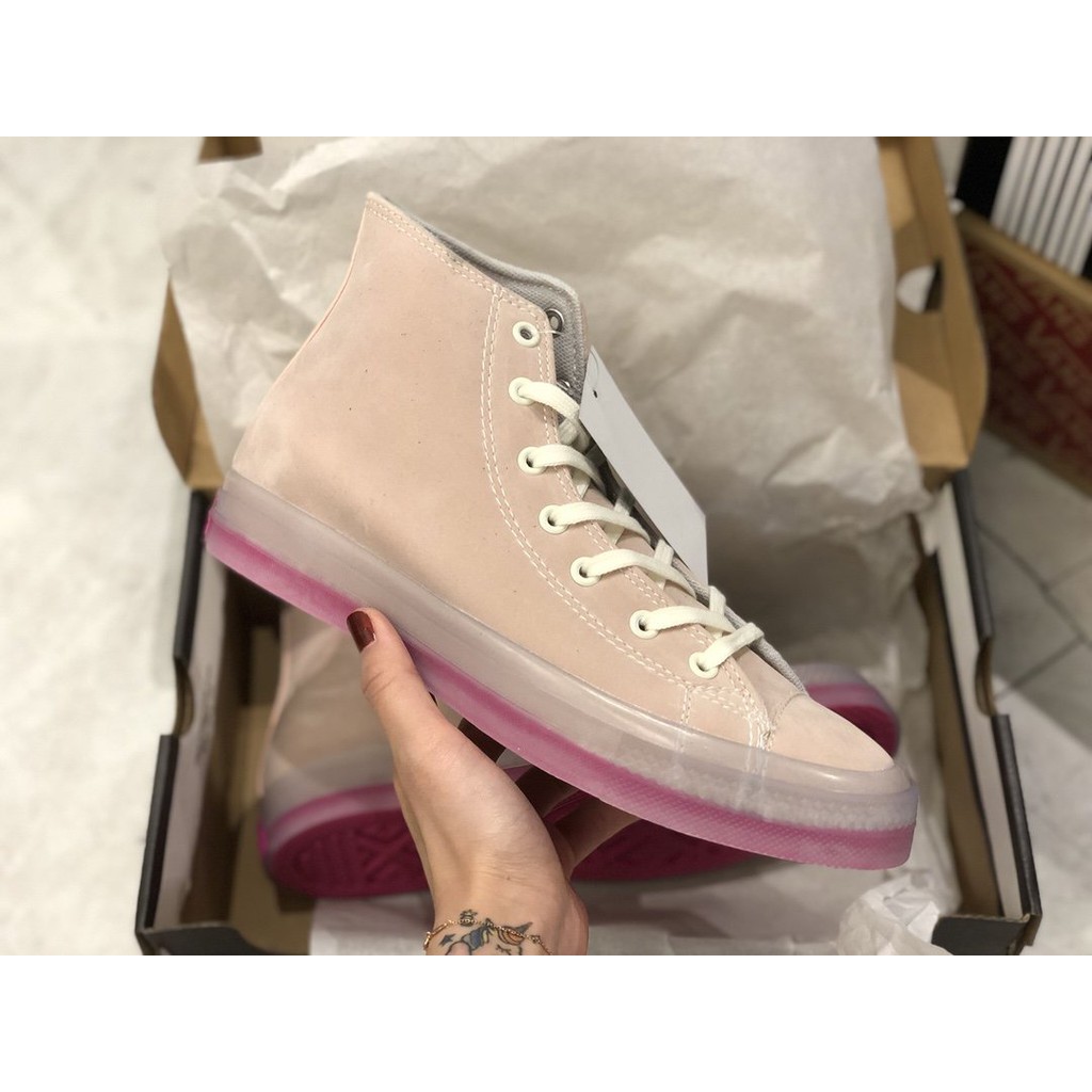 pink suede converse