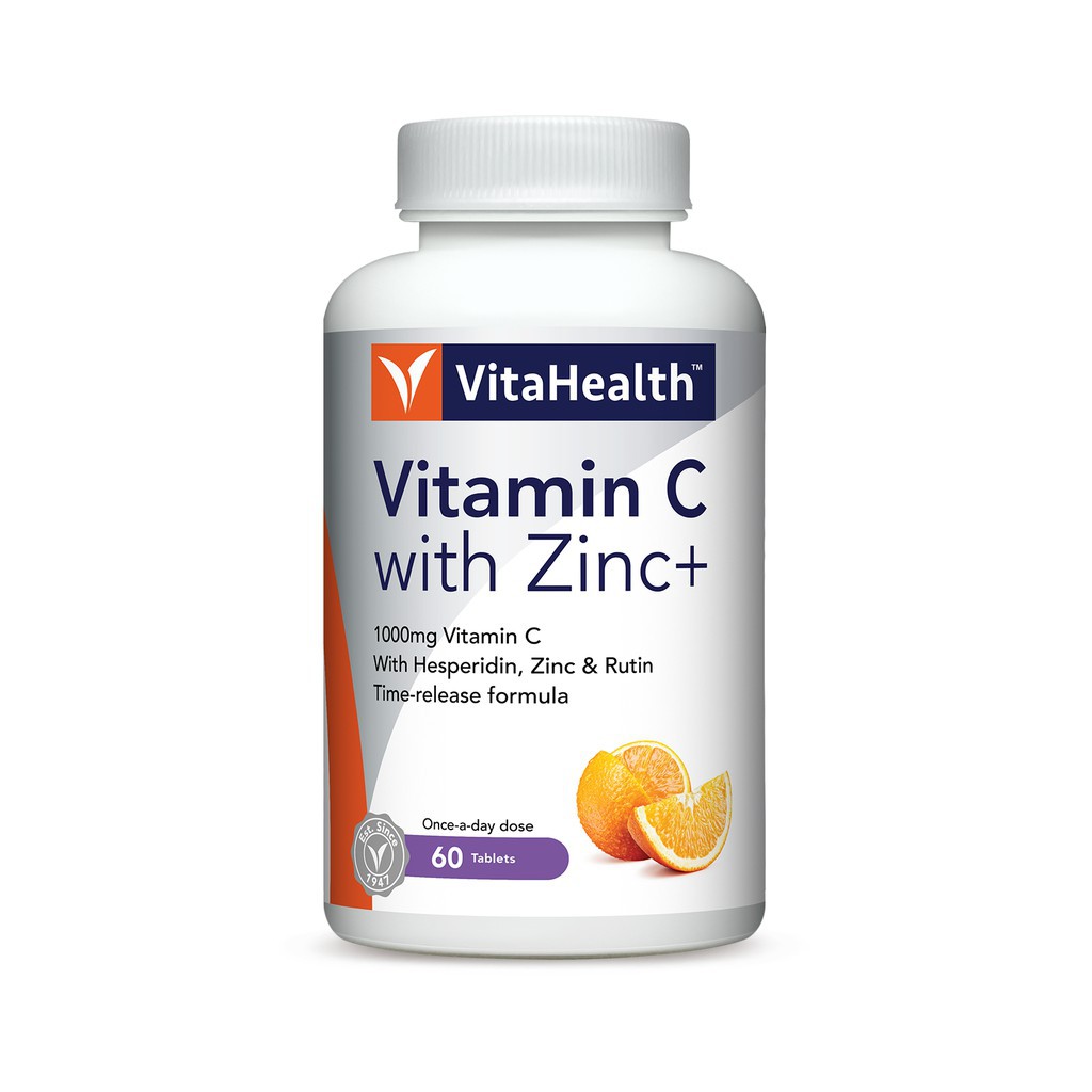 Vita-Health Vitamin C 1000mg + Zinc 60's / 60's+30‘s  [Immune Booster]