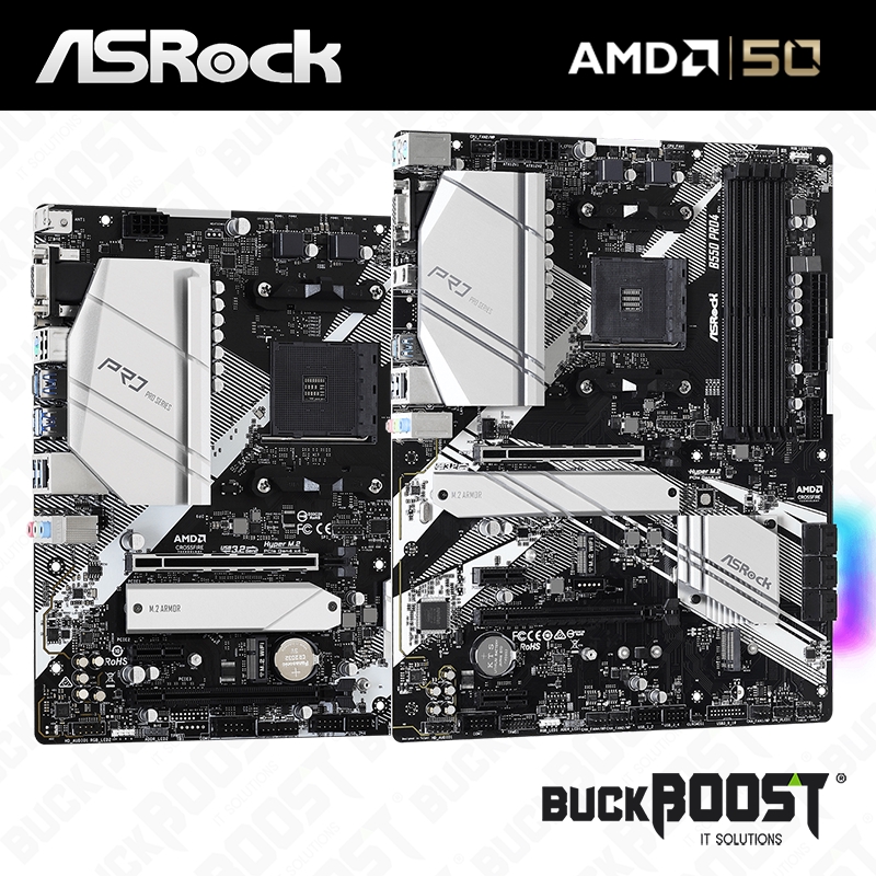 Asrock B550 B550m Pro4 Amd Am4 Ryzen Future Amd Ryzen Processors Motherboard Shopee Malaysia