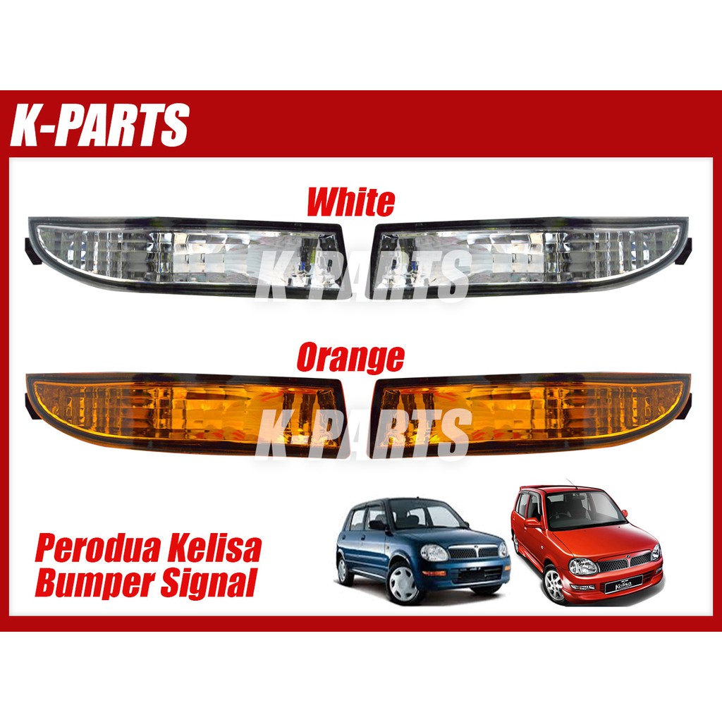 Perodua Kelisa 0307 Crystal Signal White Orange Bumper signal lamp lampu Light Shopee Malaysia